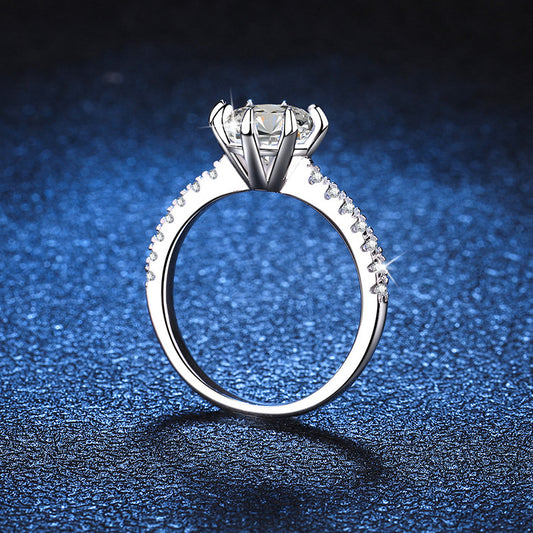 S925 Sterling Silver Moissanite Ring