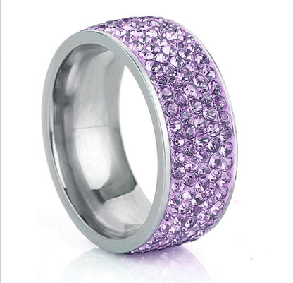 Five rows of stainless steel rings