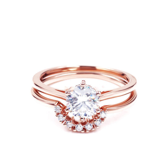 Two In One Combination Moissanite Female Niche Moissanite Ring