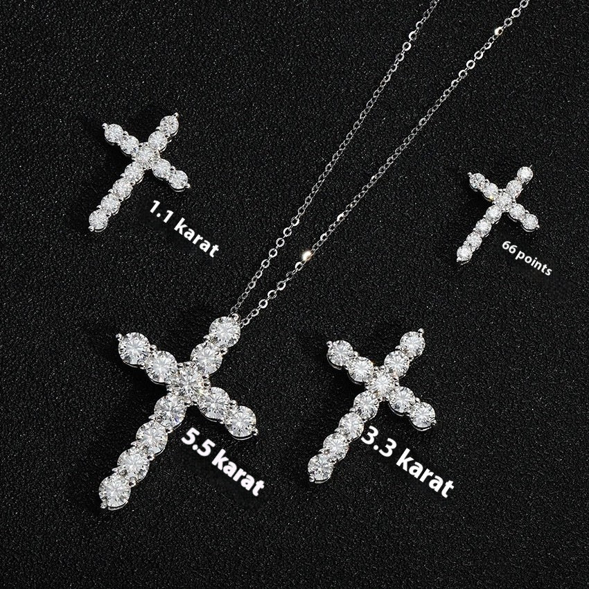 925 Sterling Silver Pendant Carat Moissanite Necklace