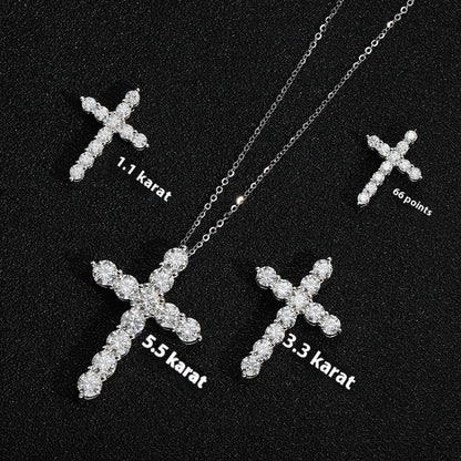 925 Sterling Silver Pendant Carat Moissanite Necklace