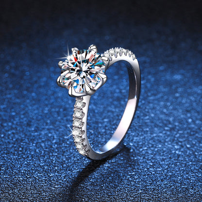 S925 Sterling Silver Moissanite Ring