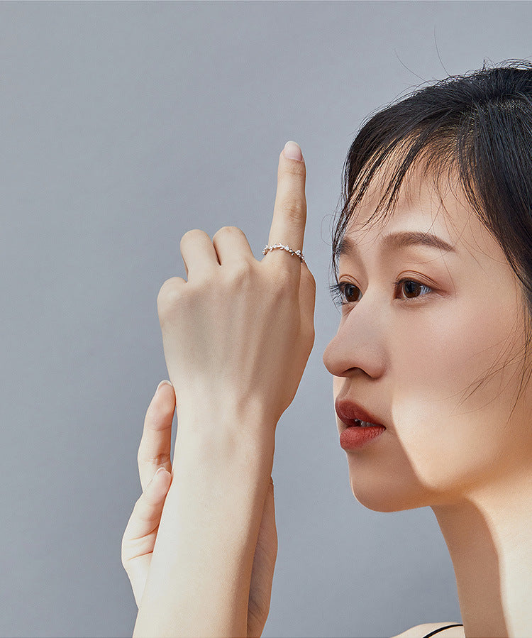 S925 leaf ring