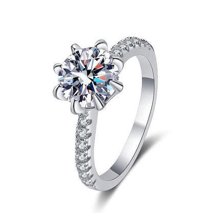 S925 Sterling Silver Moissanite Ring