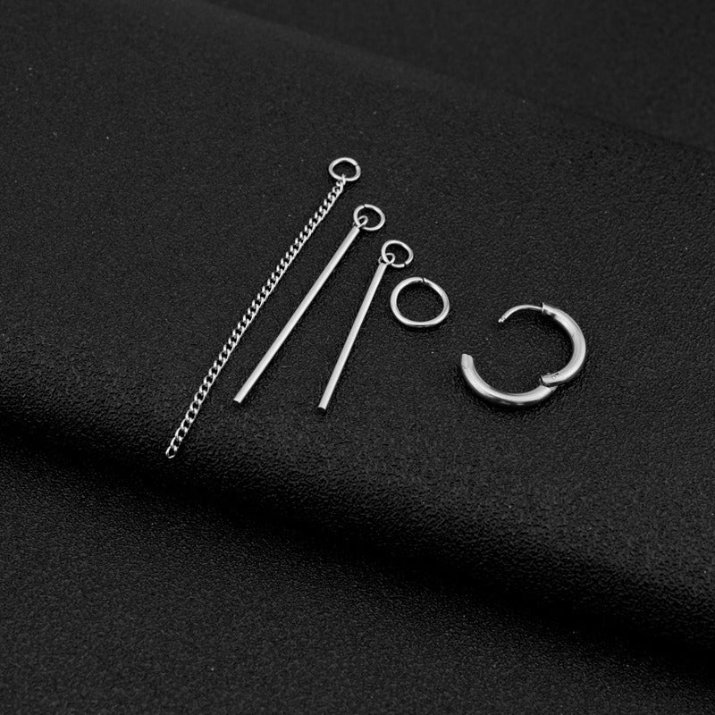 Stainless Steel Ornament Long Titanium Steel Earrings